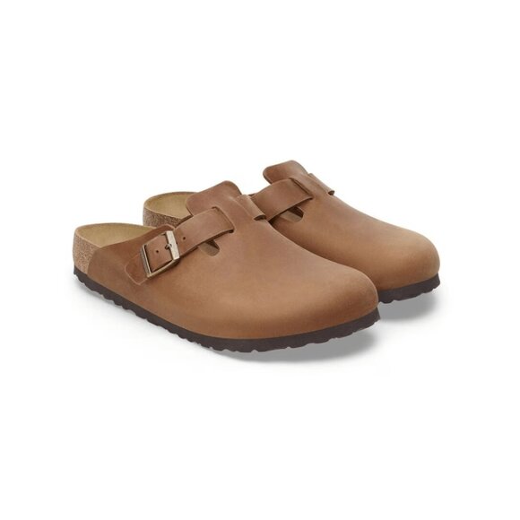 Birkenstock Boston BS Oiled Leather Clog Sandals - Cognac main image 4